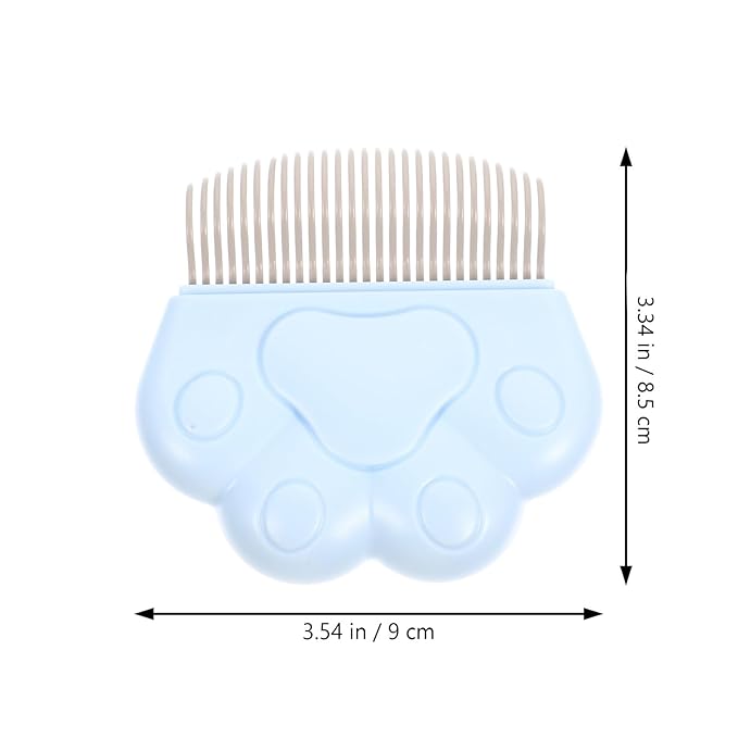 ERINGOGO 2Pcs Cat Paw Design Pet Grooming Combs with Stainless Steel Bristles for Hair Removal and Shedding Control Ergonomic Hair Tool for Cats and Dogs Comfortable Grip for Indoor Use