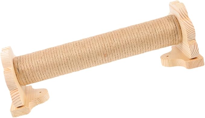 Yardwe Sisal Cat Scratching Post Floor Scratching Pole with Solid Wood Core 40cm Vertical Indoor Cat Cage Scratcher for Kittens