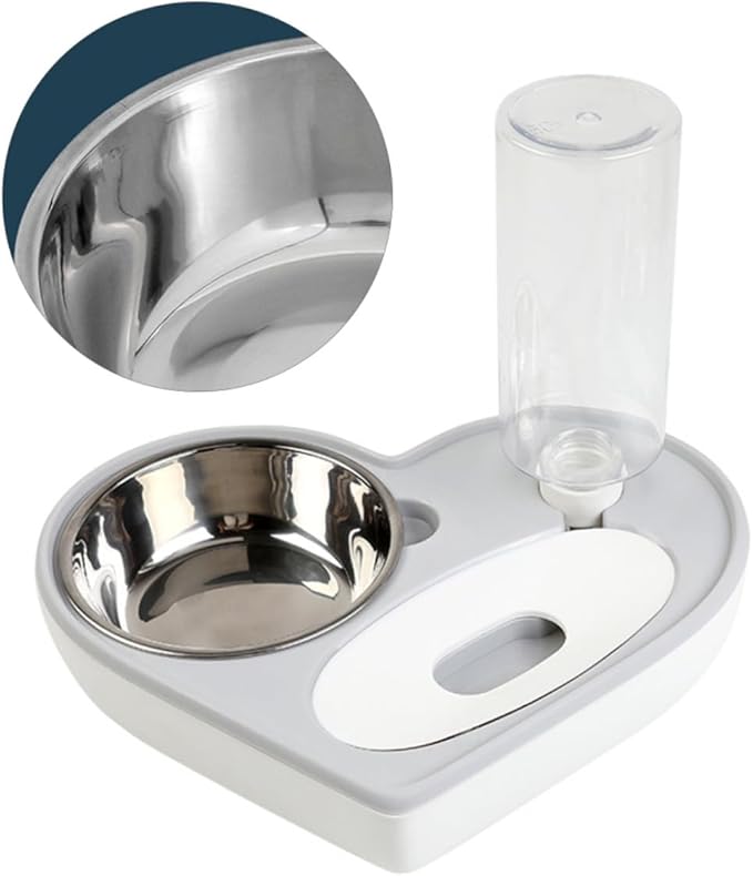 Pet Water Feeder Auto Dog Cat Bowl Heart Shape Material Safe Cat Dog Drinking Fountain