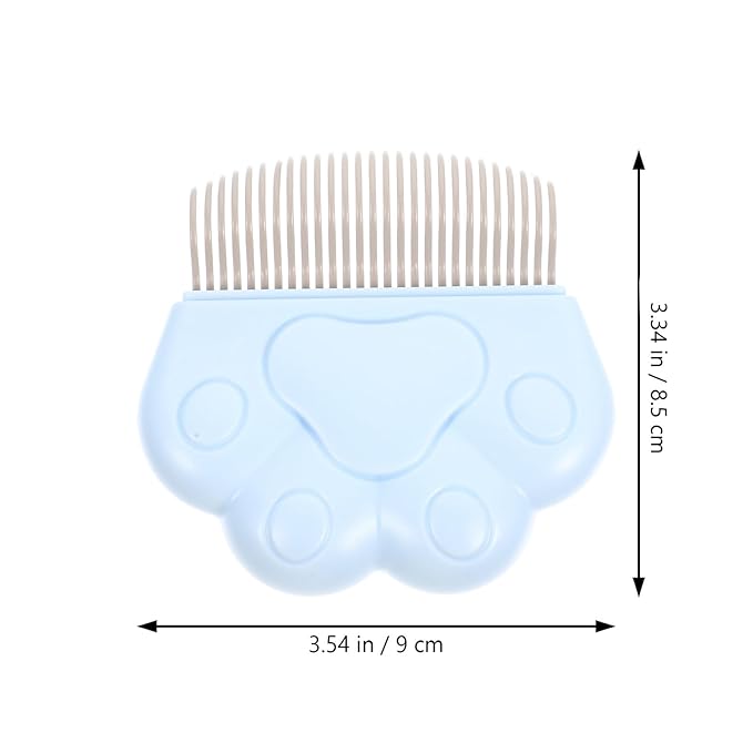 SUPVOX 2Pcs Cat Grooming Combs Indoor Hair Tool for Pets Stainless Steel Abs Material Comfortable Cat Paw Massage Brush for De-shedding and Hair Removal Suitable for Daily Use and Bath