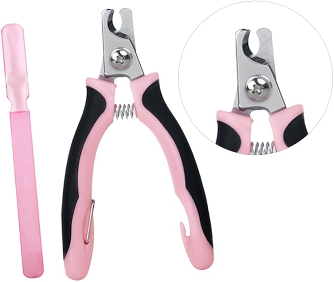 Sosoport 1pc Pet Nail Clipper Nail File Portable Alloy for Dog and Cat Grooming Comfortable Grip and Cutting Edge