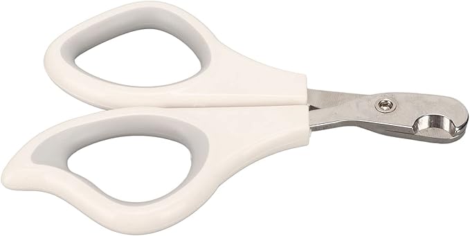 Stainless Steel Cat Nail Clippers - Professional Trimmers for Cats, Ergonomic Handle (灰白)