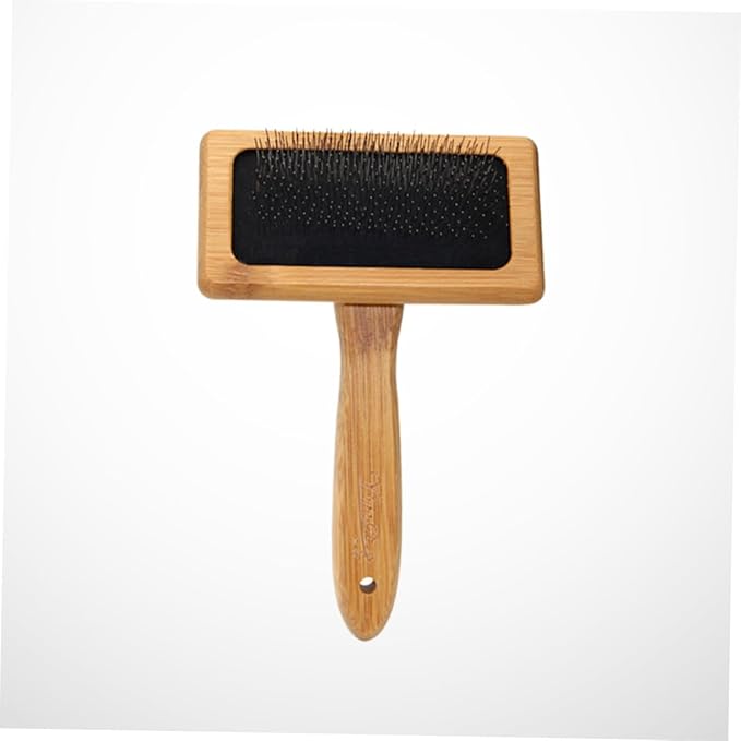 KESYOO Bamboo Needle Comb Dog Grooming Supplies Pet Hair Comb Ergonomic Grip Brush