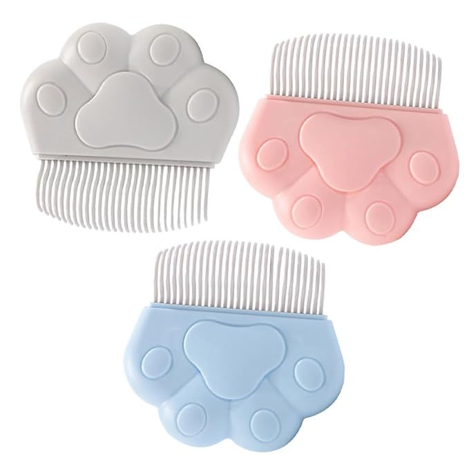 3Pcs Multi Function Grooming Brush for Cats Portable Pet Hair Combs for Easy Shedding De Shedding and Skin Massage for Household Use and Bonding with Pets