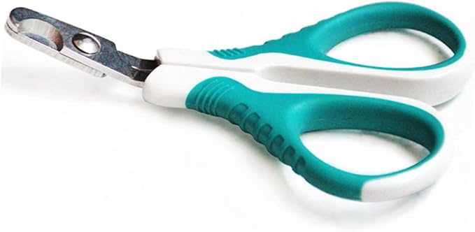 balacoo Portable Stainless Steel Cat Nail Clipper Safety Guard Pet Nail Scissors for Dogs Kittens and Puppies Comfortable Grip for Home Grooming Sky-