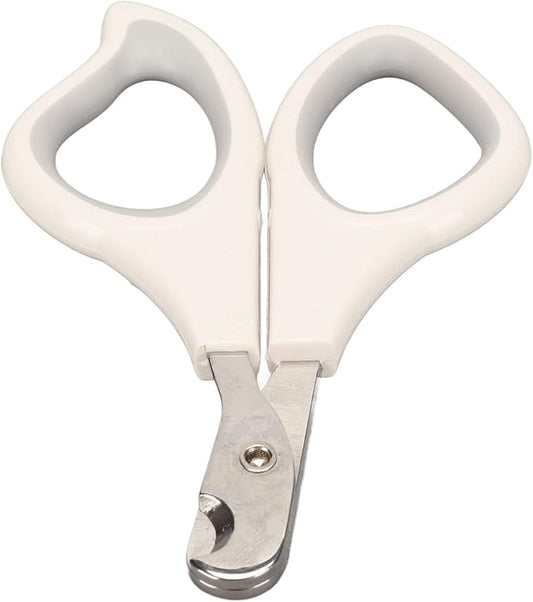 Stainless Steel Cat Nail Clippers - Professional Trimmers for Cats, Ergonomic Handle (灰白)