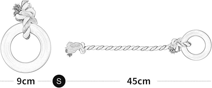 Interactive Dog Tug Toy Pets Supplies with Rings Exercise Playing Running Dog Rope Toy for Kitten Outdoor Lawn Cleaning, Blue