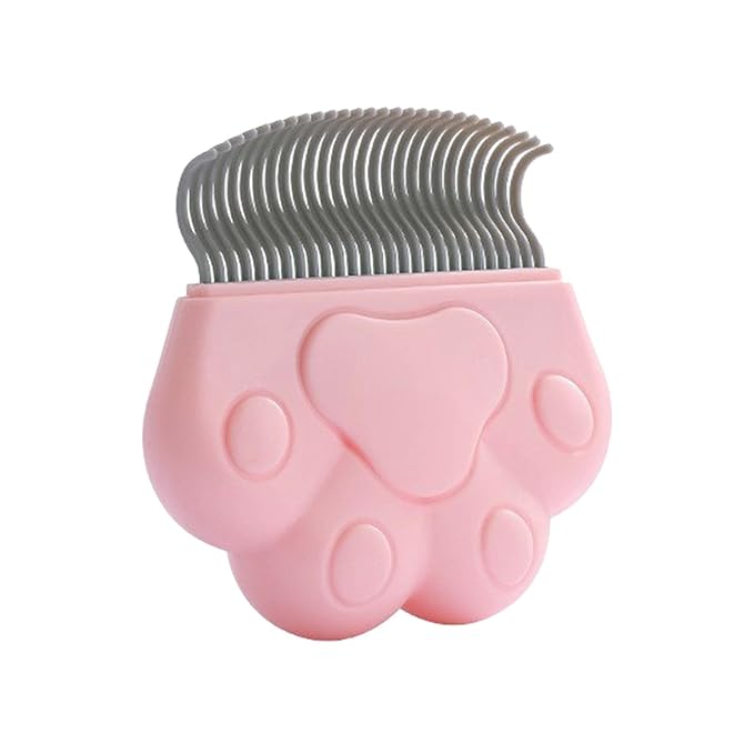 Generic 2x Cat Brush Cat Grooming Brush, Lightweight Cats Dogs Pet Massage Brush, Pet Hair Cleaner Brush for Long Haired Cats, Pink