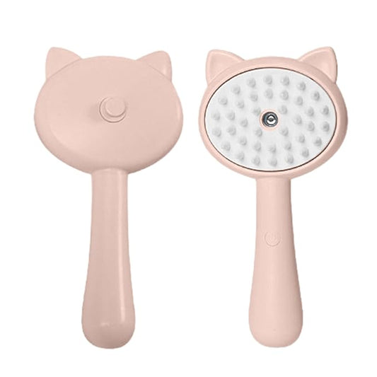 Steam Brush For Cats, 2 in 1 Electric Grooming Brush with Steam, Cat Brushes For Indoor Cats, Multifunctional Pet Hair Cleaning Brush, Rechargeable Massage Grooming Comb for Cat, Kitten, Puppies (B)
