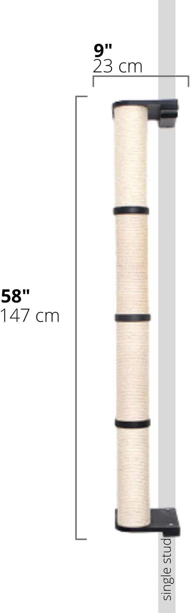 Catastrophic Creations Cat Scratching Post – 4-Tier Cat Wall Scratcher – Durable Bamboo & Sisal Cat Scratcher Post – Hand-Crafted Cat Scratching Posts for Indoor Cats – Modern Cat Furniture-