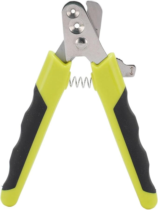 HEEPDD Pet Nail Clippers, Stainless Steel Blades with Round Holes for Easy Cutting Ergonomic Non Slip Handle for Cats Dogs Kittens Rabbits Hamsters Birds (Green Black)
