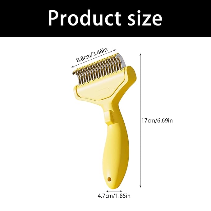 Stainless Steel Pet Detangling Comb for Dog Cats to Remove Shedding Furs Hair Mats Knots and Tangles Grooming Tool Pet Deshedder Comb