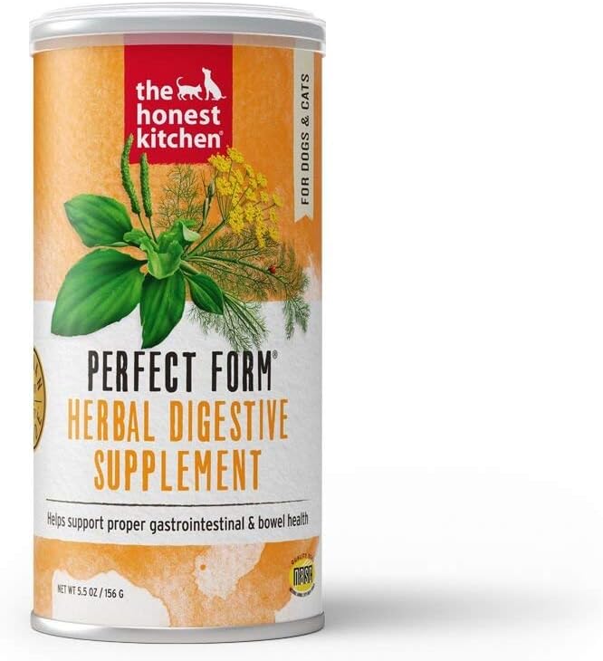 The Honest Kitchen Human Grade Perfect Form Herbal Digestive Supplement for Dogs & Cats, 3.2 Ounces, (Pack of 2)
