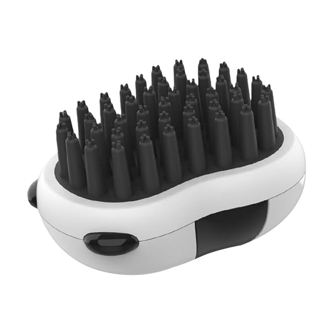 Pet Bath Brush Dog Bath Brush with Panda Design Soft Rubber Bristles for Puppy and Cat Bathing Supplies