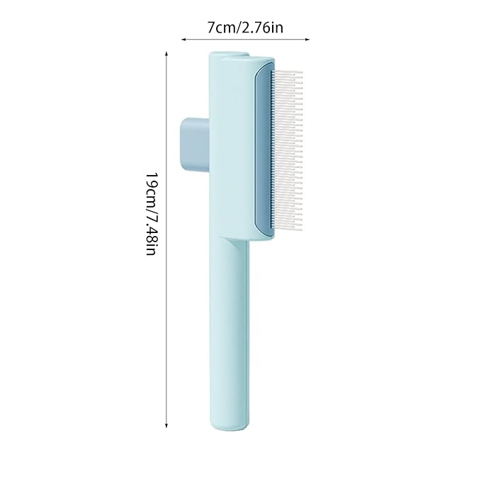 Advanced Pet Deshedding Comb with Massage Tip Quick Releases Button Cats Grooming Brush for Hair Removal Furs Detangling Cats Grooming Tool