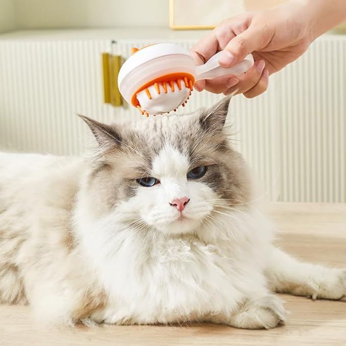 2 in 1 Pet Brush Comb for Cats and Dogs Orange