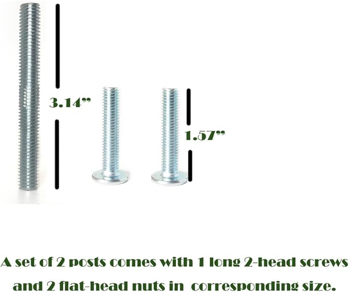 2Pcs M10 Cat Tree Replacement Post - Cat Scratching Post Replacement Pole DIY M10 Bolt Sturdy Cardboard Tubes Natural Jute Rope Screws Included (2.4 * 11.8")