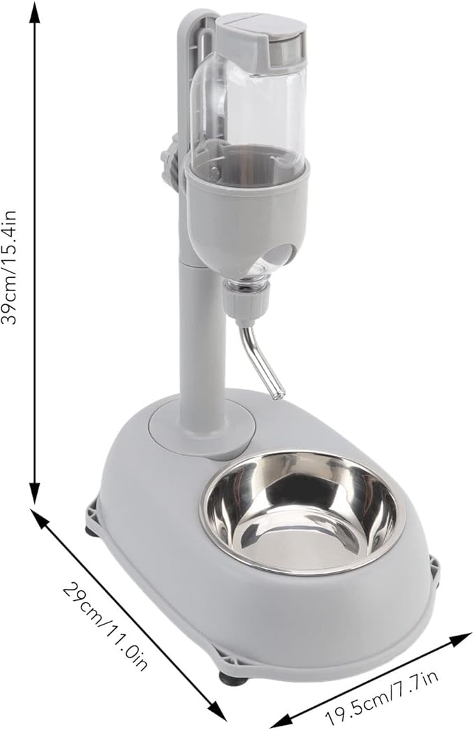 Pet Standing Water Dispenser Bowl, Cat Dog Standing Bowl, 500ml Multifunctional Detachable Height Pet Automatic Standing Water Feeder