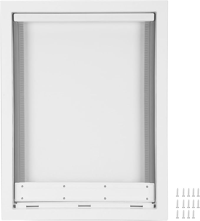 Rengue Large Pet Door, Doors Closing for Easy Pet Access Indoor Outdoor, 50x38 Cm for Big Garage Use Large Door, ABS Material, Automatically Nan Dog Supplies (White)