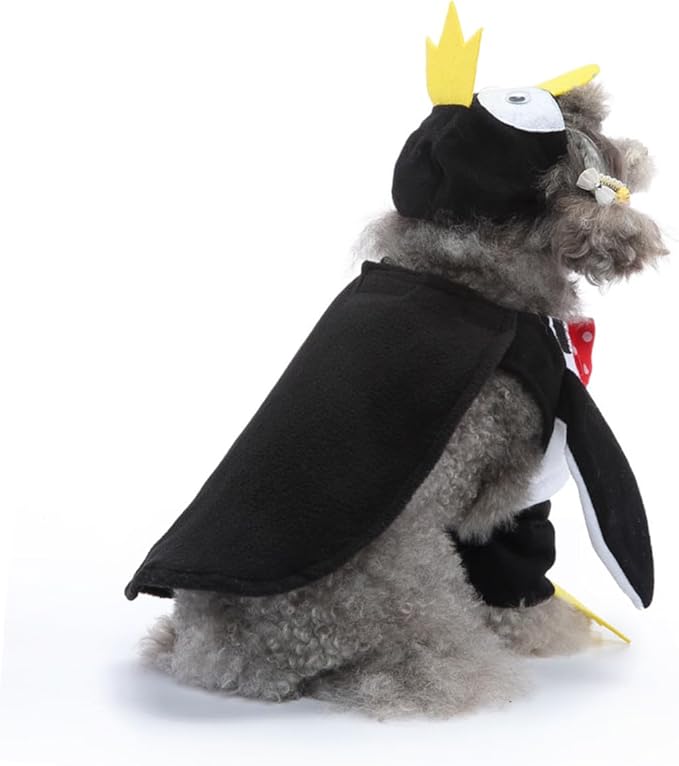 Penguin Dog Halloween Cape Costume Pet Cloak Party Apparel Puppy Supplies Large Size Cosplay Outfit for Dogs