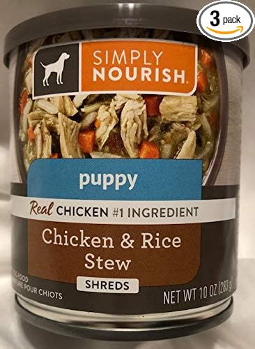 Puppy Chicken & Rice Stew Shreds (3) 10 Ounce Cans