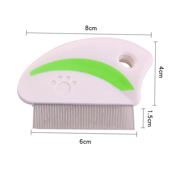 POPETPOP 4Pcs Pet Removal Comb Ergonomic Stainless Steel Grooming Tool for Cats Dogs Efficient Dirt Cleaning Brush Red Green
