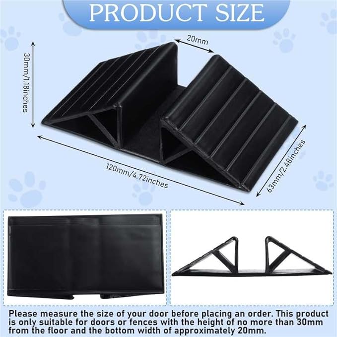 Geelin 6 Pcs Pet Gate Support Feet Freestanding Dog Gates Stabilizer Feet Plastic Triangle Reinforcement Fitting Dog Panel for Configurable Isolation Fence Free Standing Pet Gate Fence, Black