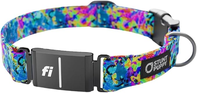Stunt Puppy Dog Collar, Fi Series 3 and 3+ Ready, Jammin Sea Visions, X-Large - Compatible with Fi GPS Device (Not Included)