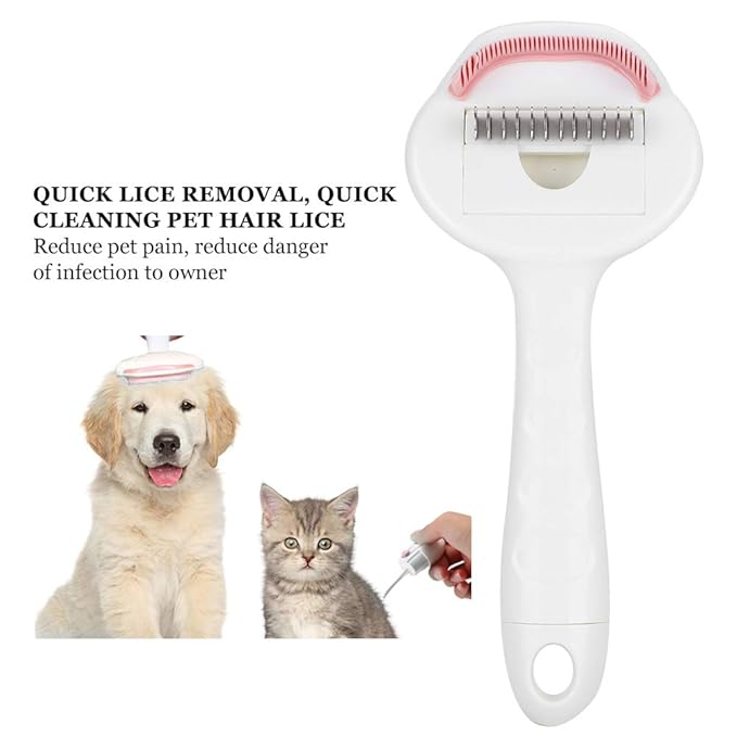 Cat Brush for Shedding Pet Brushing Comb for Long or Short Haired Pets Massage Dematting Tool Cat Grooming Brush Cat Comb for Dog Puppy Rabbit Gift for Dog Lovers