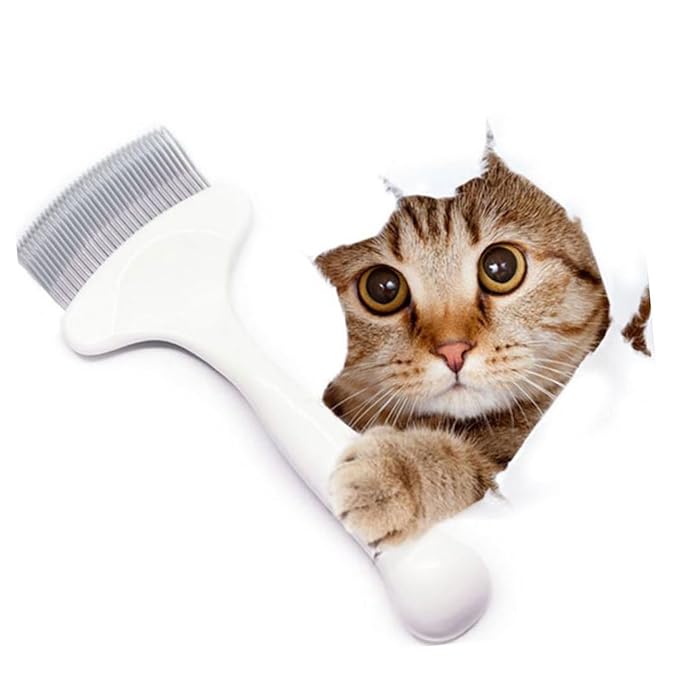BESPORTBLE Elastic Pin Cat Grooming Comb for Matted Fur Removal Deshedding Brush for Indoor Cats