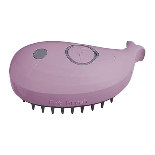 Cat Steam Brush, Cute Whale Shape Hair Brush Cat Dog Pet Brush Massager Steam, Pet Comb Massage Brush, Rechargeable Cat Hair Brush, Flyaway Hair Prevention Cat Grooming Brush (B)