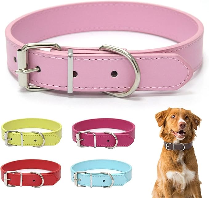 Dog Basic Collars Dog Collar Colorful Cat Necklace Adjustable Puppy Neck Strap Suitable for Medium and Small Dogs Pet Supplies(C)