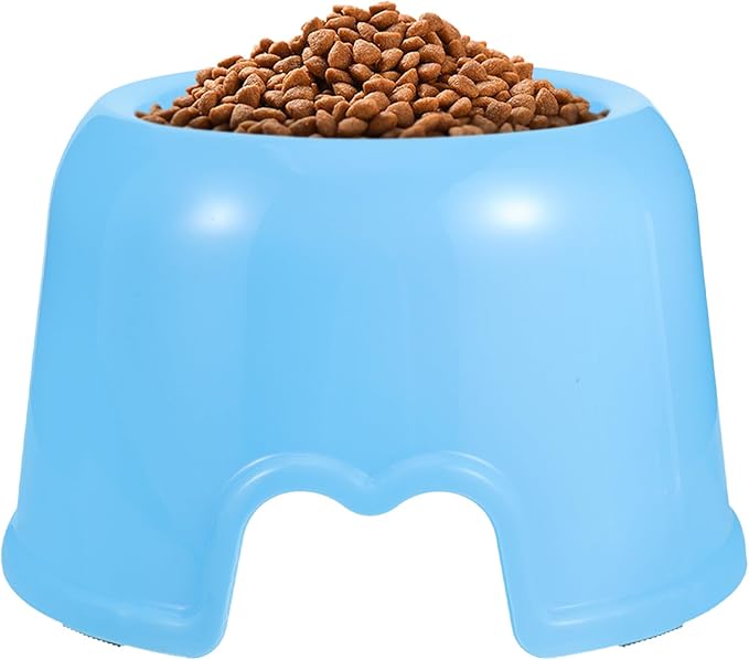 Toddmomy Dog Food Bowl Plastic Pet Feeding Bowl Travel Portable Water Dish for Dogs and Cats Blue Candy Color Sturdy Puppy Feeding Supplies