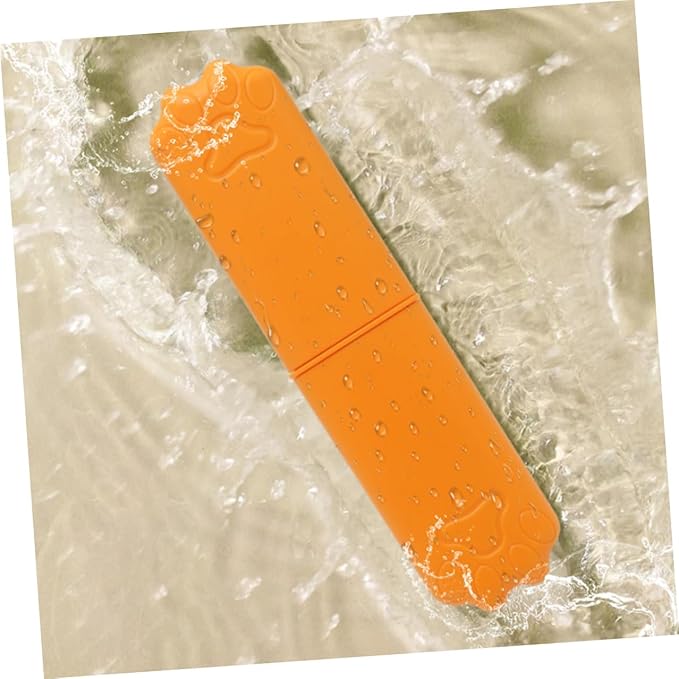 Cabilock Pet Comb for Cats and Dogs, Dematting Shedding Brush with Fine Teeth, Orange Plastic Grooming Hair Removal Tool for Small to Medium Pets