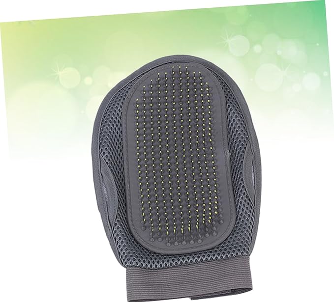 BESPORTBLE Pet Massaging Deshedding Glove Dematting Comb for Dogs Dog Grooming Glove Grey