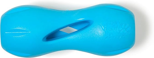 West Paw Zogoflex Qwizl Interactive Treat Dispensing Dog Puzzle Treat Toy for Dogs, 100% Guaranteed Tough, It Floats!, Made in USA, Large, Aqua Blue