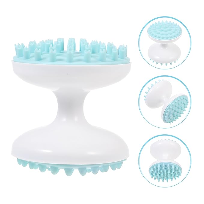 Pet Massage Brush Cat Grooming Comb Plastic Hair Cleaner Green Multifunctional Bathing Brush for Indoor Cats