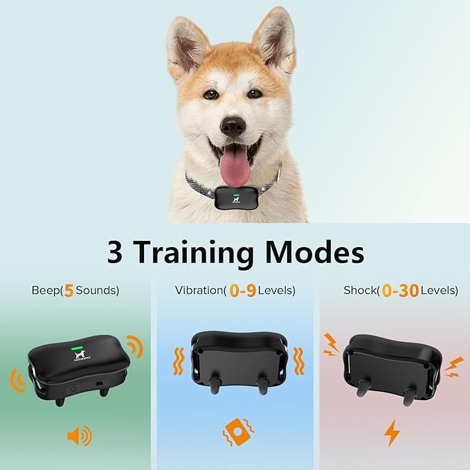 Wireless Dog Fence for 2 Dogs with 14 Levels Distance(25-3500FT), Dog Training Collar with 3 Safe Training Modes for All Breeds, Sizes