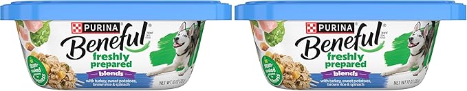 Beneful Purina Wet Dog Food, Chopped Blends with Turkey - (8) 10 oz. Tubs (Pack of 2)