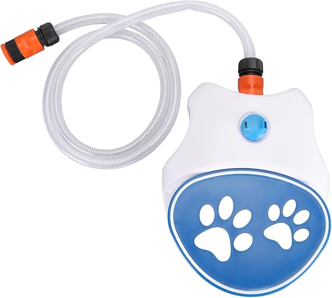 Zunate Activated Dog Water Fountain, Outdoor Step On Pet Sprinkler Drinking Feeder with Hose for Hydration and Easy Access to Clean Water Supply
