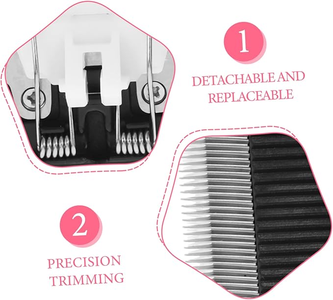 2pcs Dog Clipper Blades Replacement for Electric Pet Trimmers Removable Cutter Heads for Easy Use Compatible with Cat and Dog Grooming Kits Practical Grooming Accessories