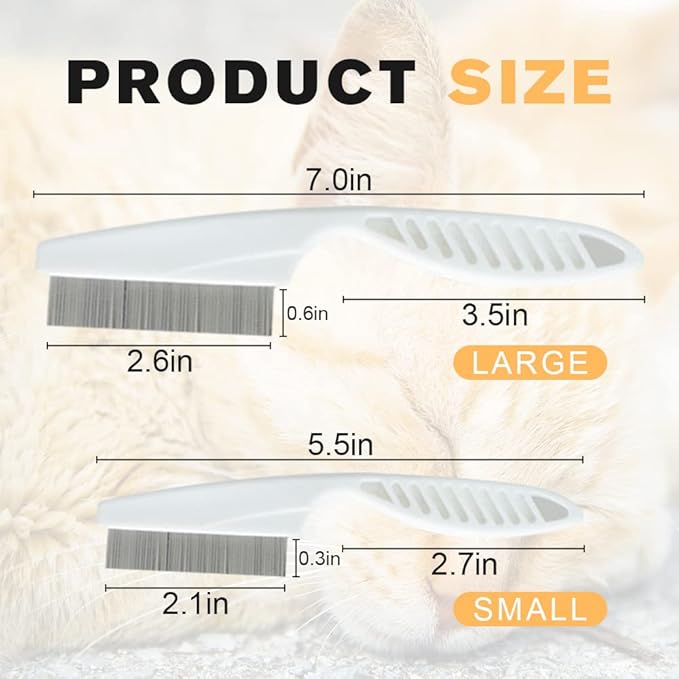 Pet Comb, Multifunctional Stainless Steel Grooming Brush, Fine-Tooth Tear Stain Removal Comb for Small Dogs Puppies (Pink)