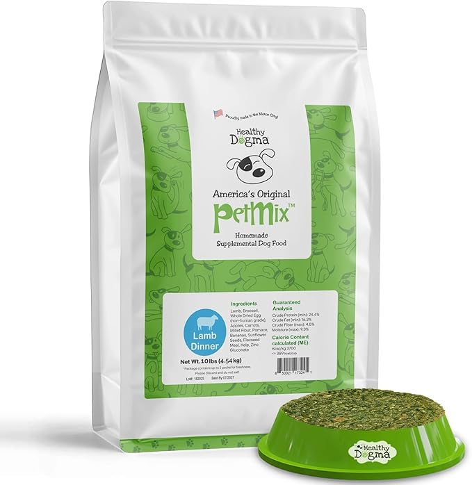 Healthy Dogma PetMix Dehydrated Lamb Dog Food, Clean Ingredient Food - No Preservatives, Homemade Food (Lamb,10 lbs)