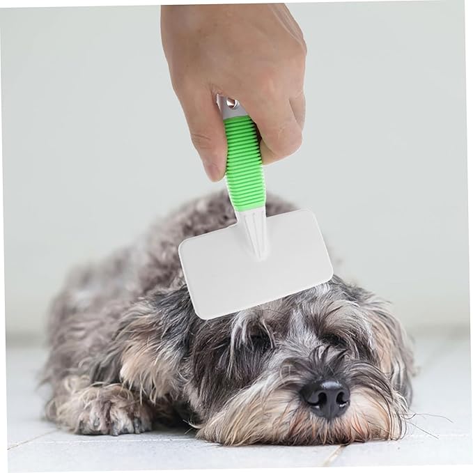 1 Set Pet Grooming Brush Ergonomic Dog and Cat Shedding Comb with Wide Plate for Dematting and Care Soft Handle for Comfortable Grooming for Cats and
