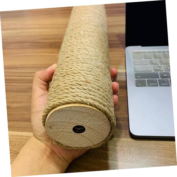 POPETPOP Cat Scratching Post with Jute Rope Durable Sturdy Design for Indoor Cats Height Diameter for Healthy Claw Maintenance and Furniture Protection