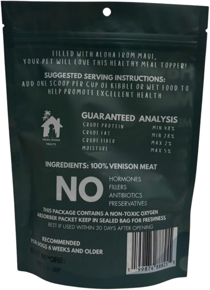 Hawaii Magic Deer Dust Meal Topper for Dogs | Single-Ingredient Natural Protein Powder | Supports Digestion, Skin & Immunity | No Additives or Preservatives | 226 g (8 oz)