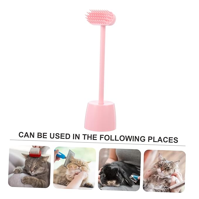 Scratch Brush for Cats Pet Massage Grooming Tool for Loose Hair Removal Convenient Corner Mounting Safe Odorless Cat Supplies Creative Design