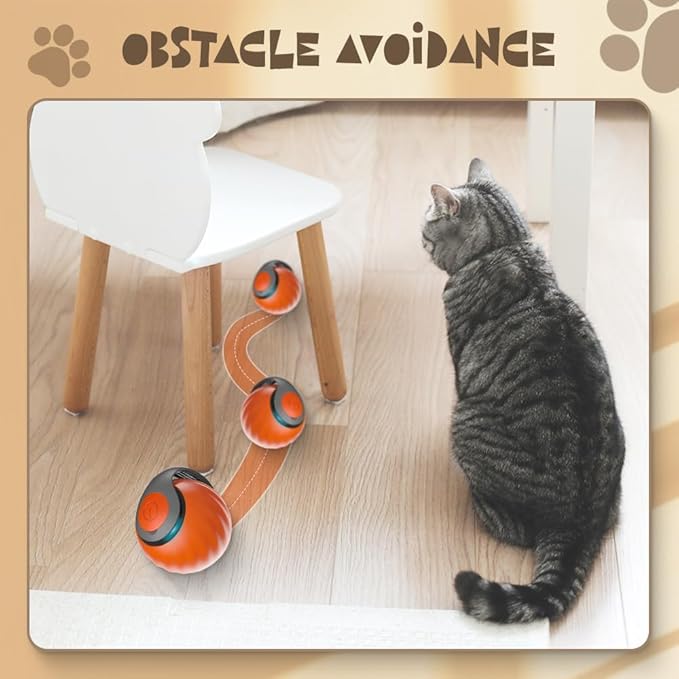 Upgrade Speedy 3.0 Tail Cat Toy, 2026 New Speedy Tail Interactive Cat Toy for Indoor Cats, USB Rechargeable Automatic Moving Smart Cat Toys Ball with Tail Two Speed Adjustment (Blue, 2PCS)