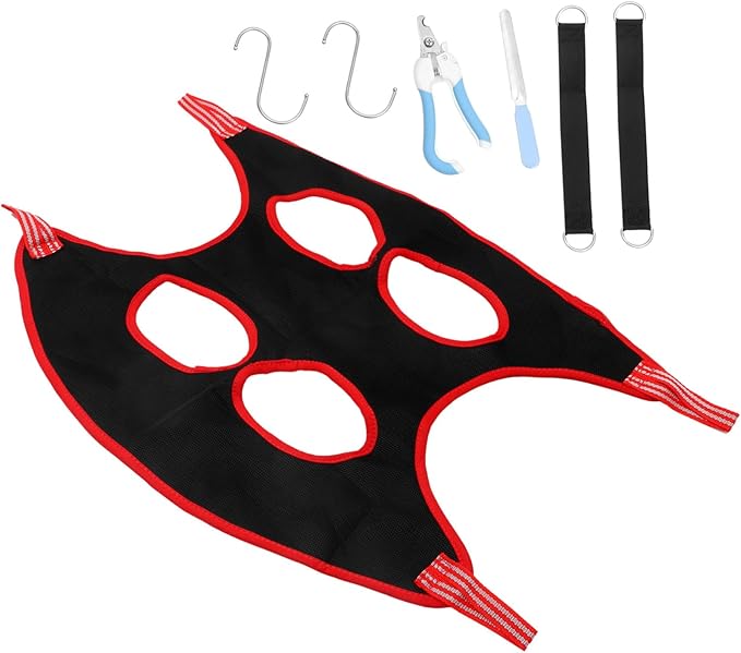 ibasenice 1 Set Nail Trimming Tools for Dogs Dog Grooming Hammock Pet Cat Grooming Hammock Puppy Hanging Grooming Hammock Grooming Harness for Cats Sandwich Breathable Mesh Random Color