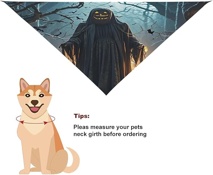 Dog Bandana Spring Pet Scarf Adjustable Triangle Ghosts Haunt The Night Printing Dog Bib Washable Polyester Puppy Bandana for Small Medium Large Dogs Cat Birthday Party Supplies